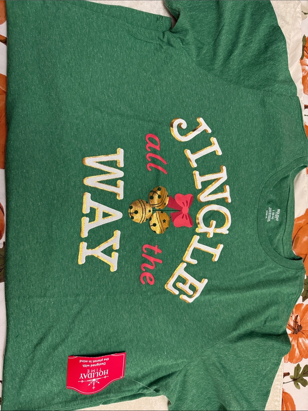 Holiday Home Kids "Jingle All the Way" Green Graphic Tee